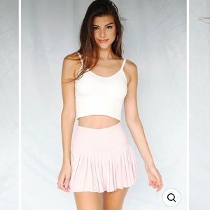 Gold Hinge Baby Pink Pleated Tennis Skirt Small Sm